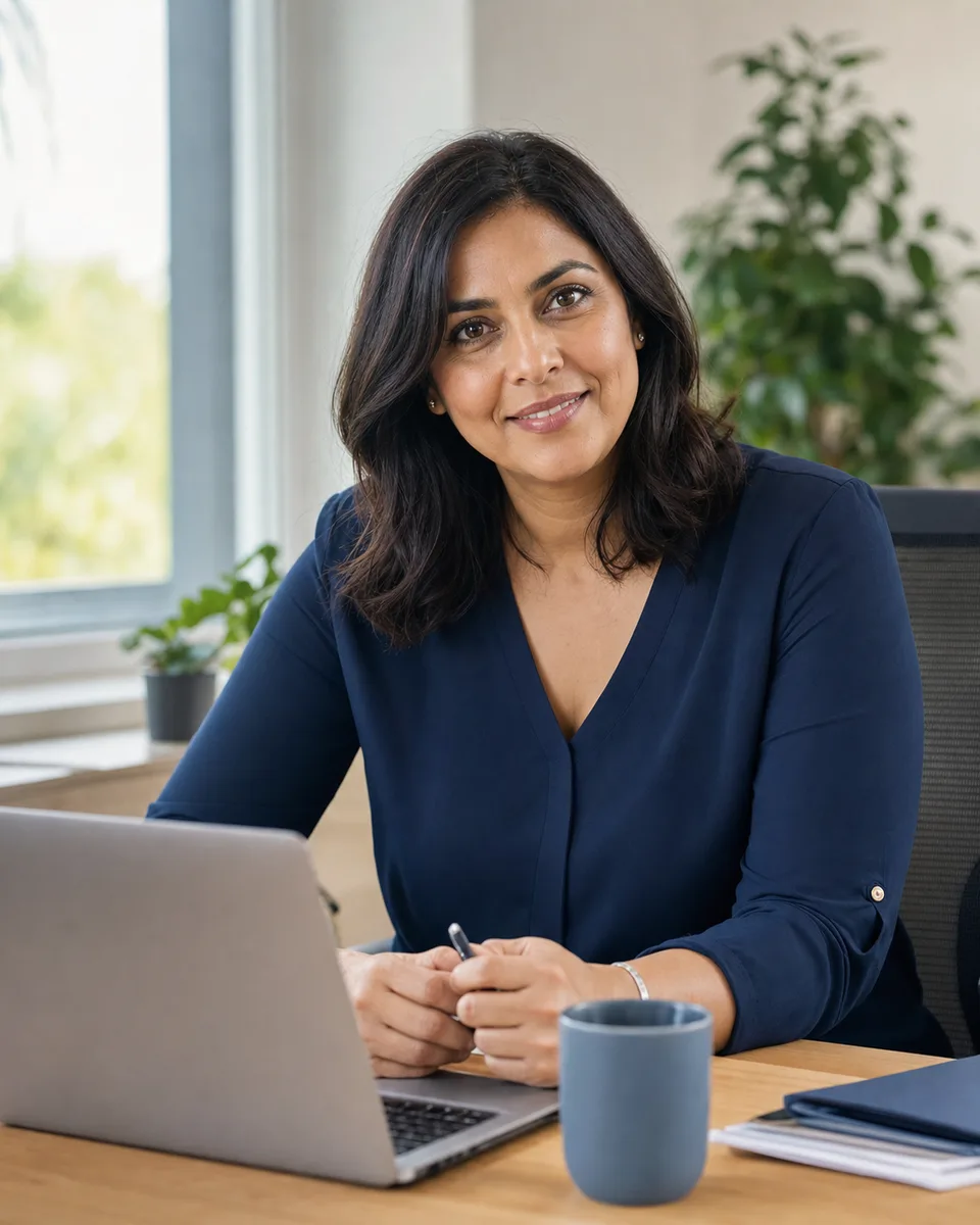 A dedicated CrestPay payroll specialist at their desk
